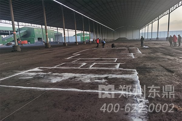 山西朔州應縣煤泥烘干機設備基礎建設現(xiàn)場