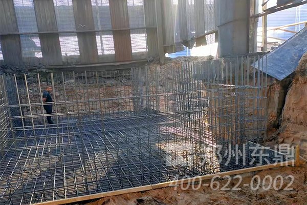 內(nèi)蒙古煤泥烘干機基礎(chǔ)建設施工現(xiàn)場